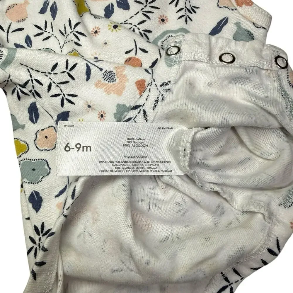 Carters Bodysuit Bundle Baby Girl Sleeveless 6-9 Months